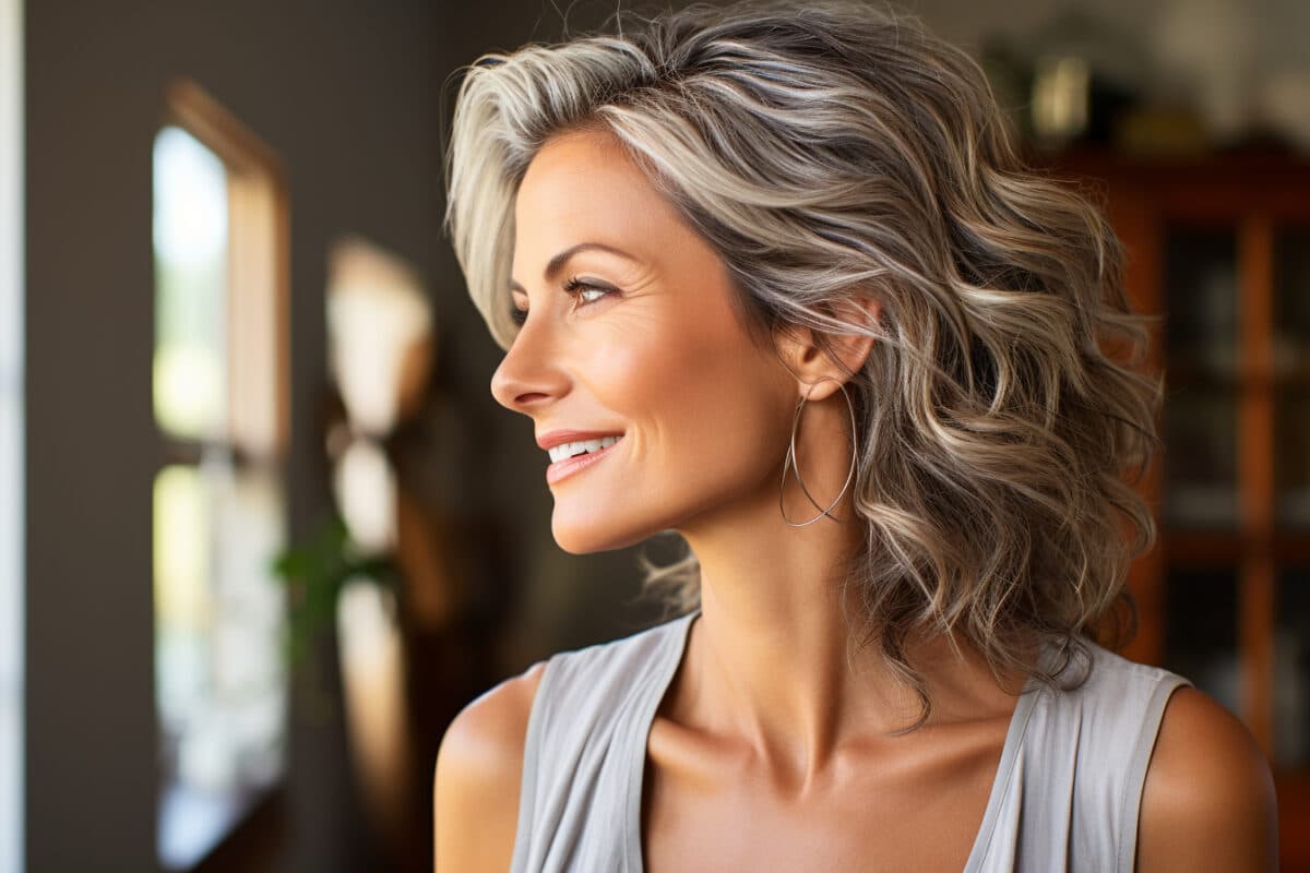 10 idées de coiffures pour cheveux mi-longs et dégradés adaptées aux femmes de 50 ans