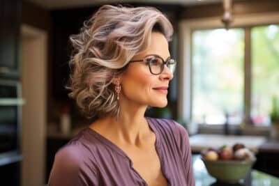 Coiffure mi-longue pour femmes de 50 ans avec lunettes : Conseils pratiques