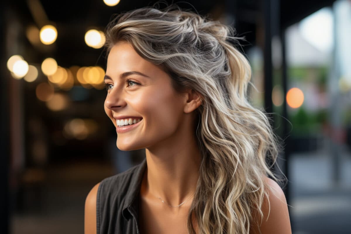 Coupe de cheveux femme dégradé effilé mi long