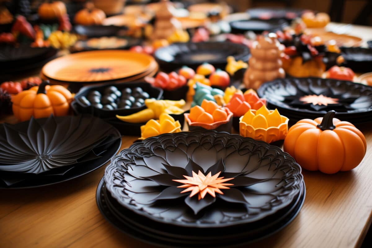 Créations originales d’Halloween à partir d’assiettes en carton pour enfants