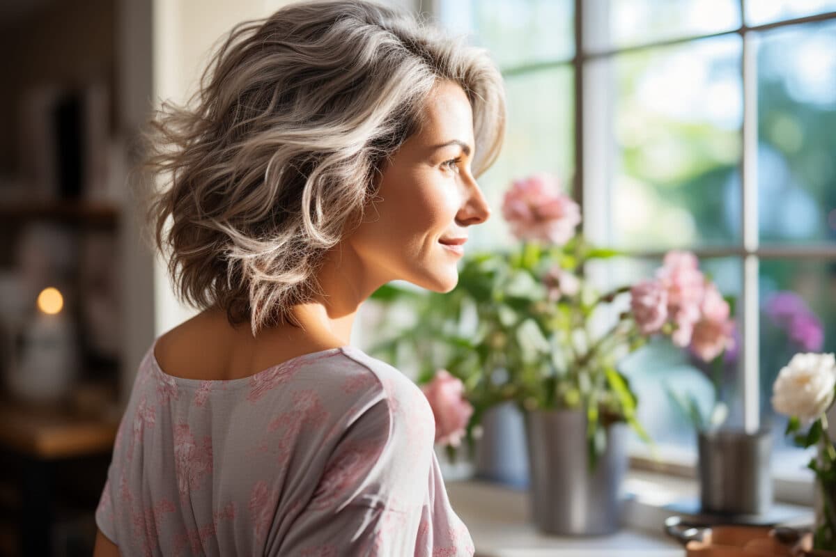 Donner du volume à une coupe mi-longue pour les femmes de 50 ans