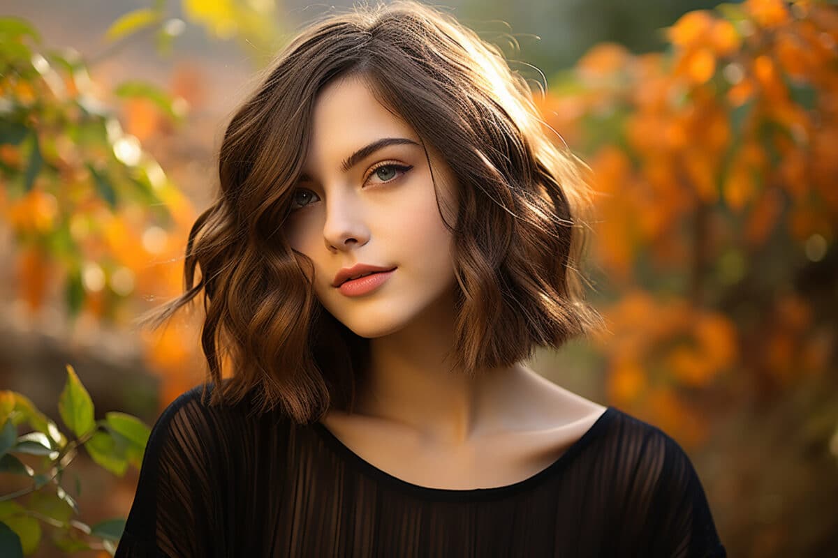 Le long bob, coiffure en vogue cet automne-hiver 2023-2024