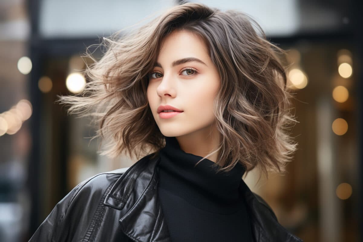 Le long bob, coiffure en vogue cet automne-hiver 2023-2024