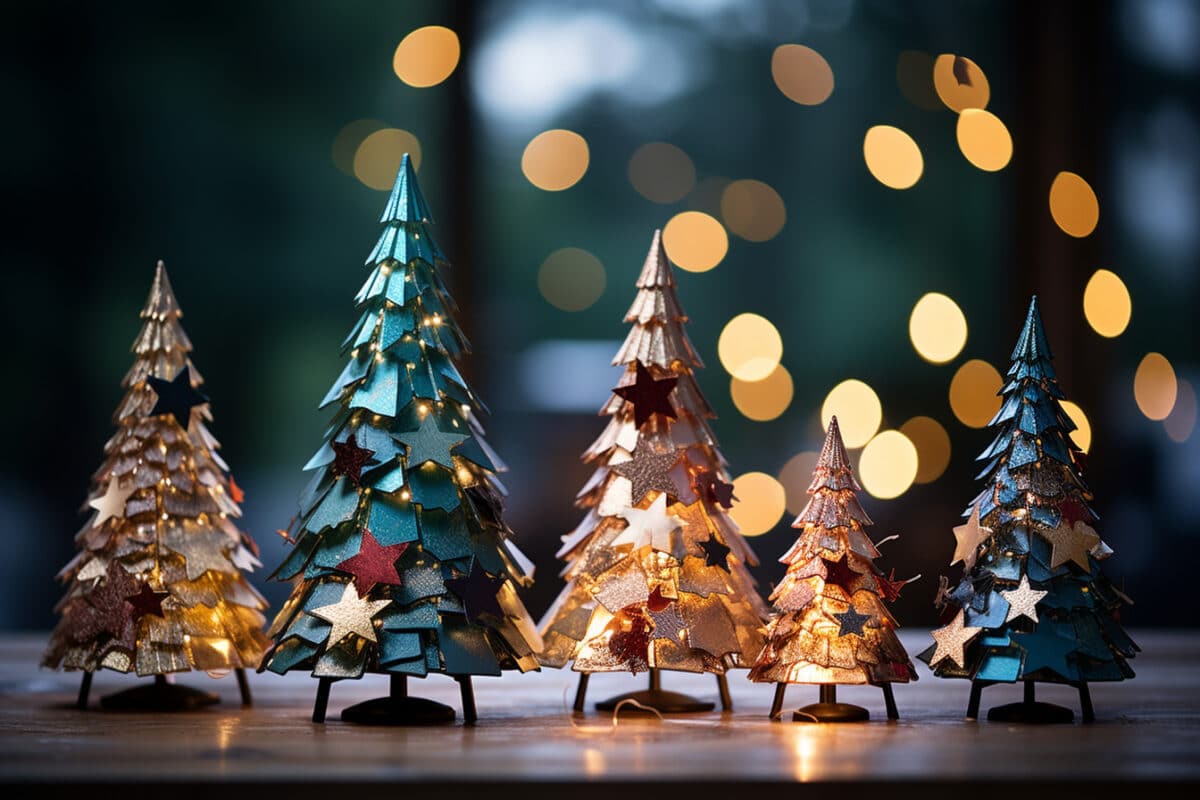 6. Des sapins en objets recyclés