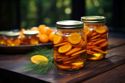 Astuces économiques : conserver des épluchures de mandarines dans un bocal de vinaigre