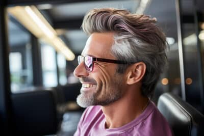 Choisir une coupe de cheveux adaptée avec lunettes à 40 ans