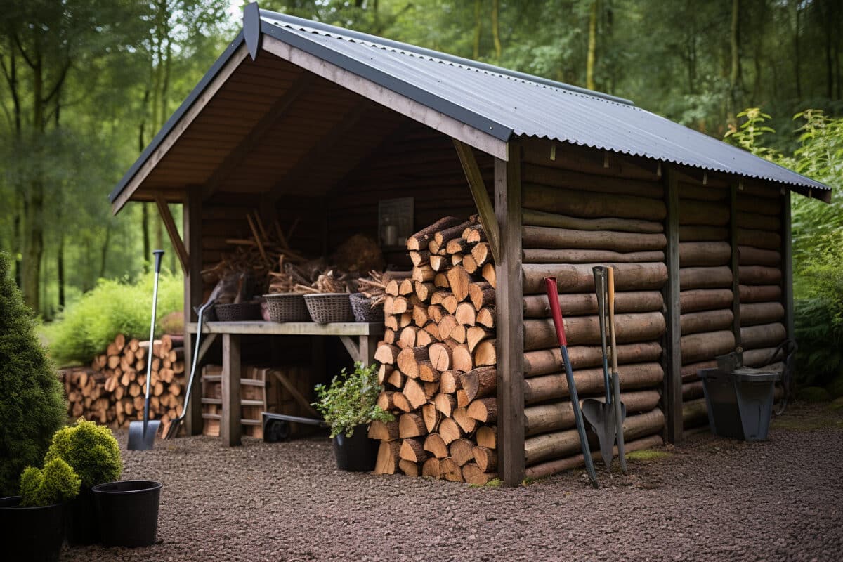 Construisez un abri de jardin DIY pour stocker votre bois de chauffage de manière économique