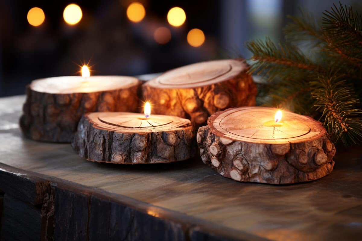 Créez des merveilles de Noël avec des rondins de bois