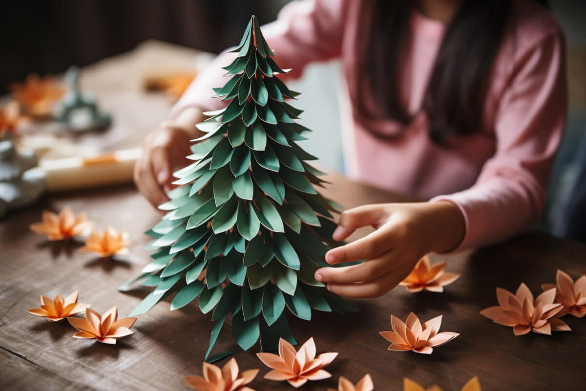 Créez un sapin de Noël facile à fabriquer avec l’aide des petits