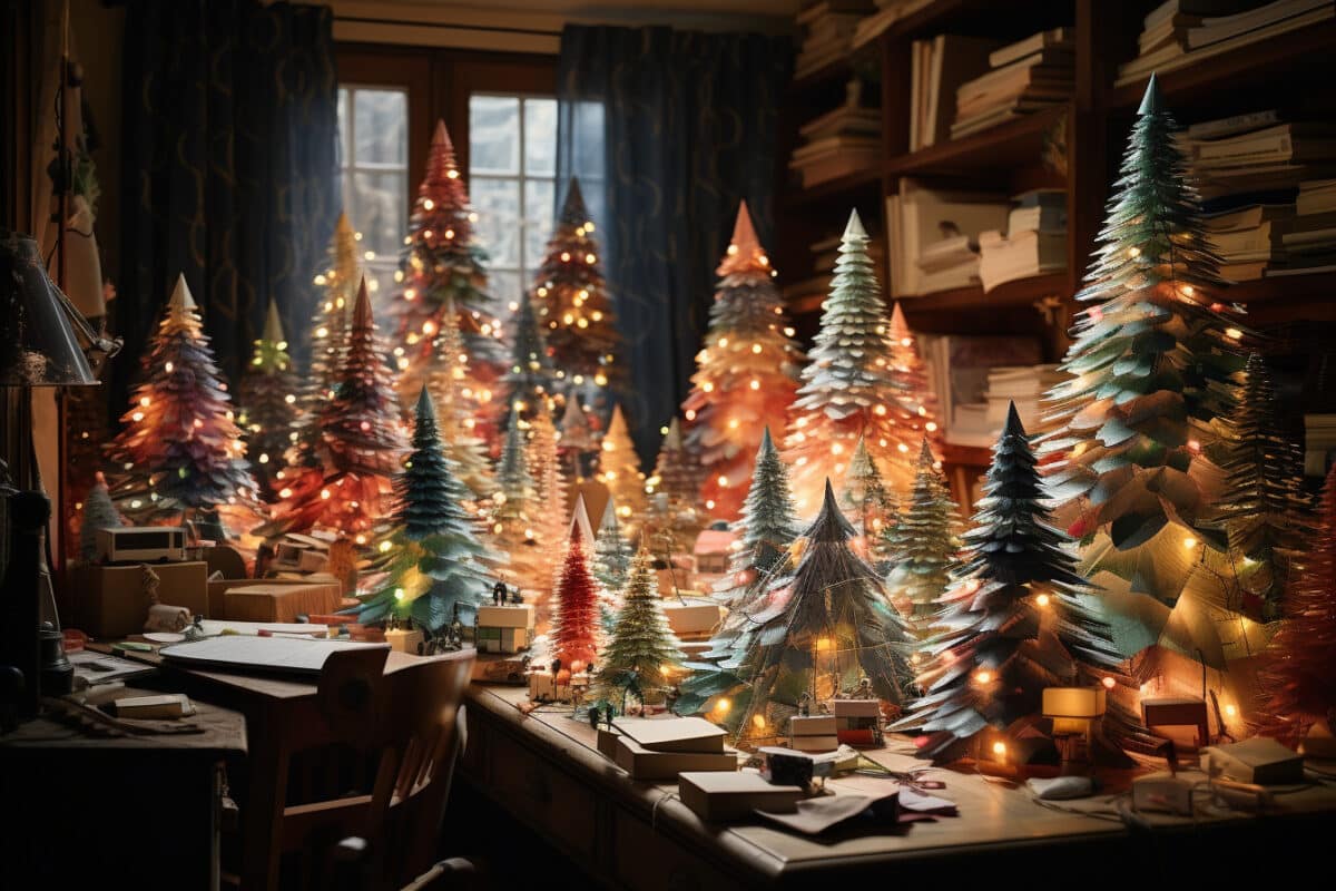 Déco magique de Noël 2023 : Créez une forêt enchantée avec des sapins en papier