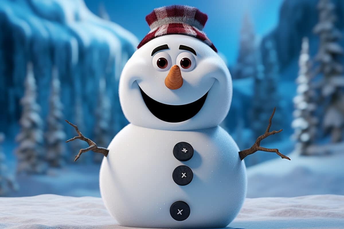 Étape 2 : dessiner le visage de votre bonhomme de neige