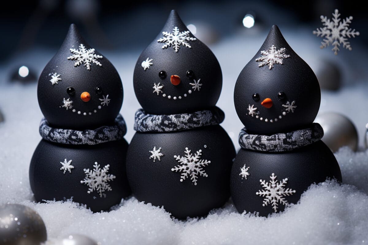Étape 5 : décorer le bonhomme de neige avec des boutons