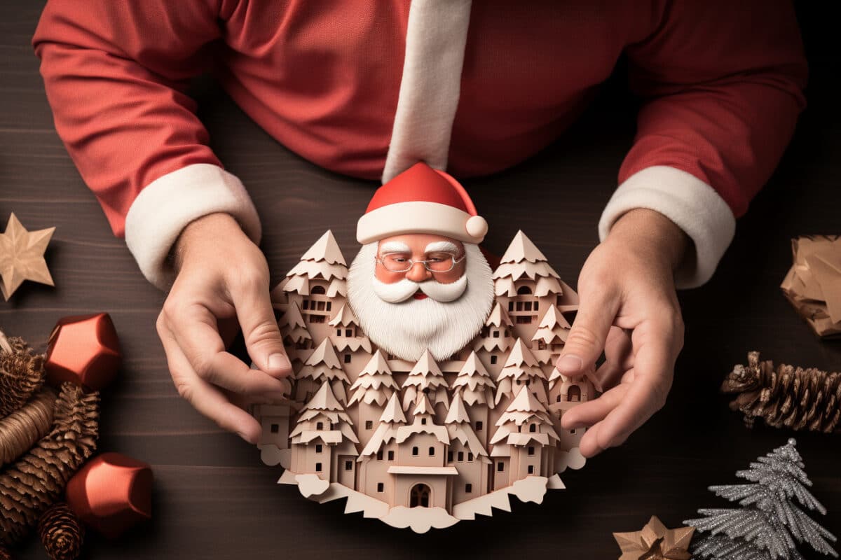 Instructions étape par étape pour créer un Mignon Père Noël en papier