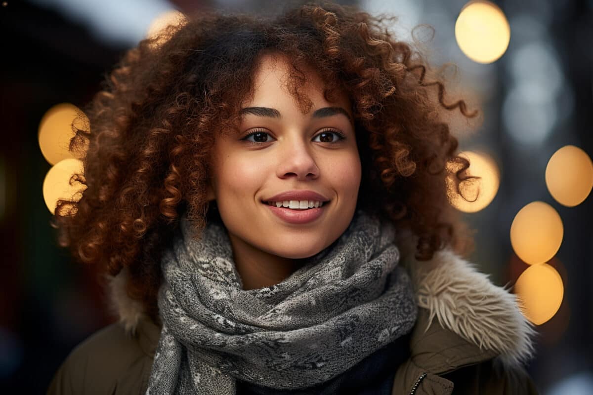 L’hiver en boucles : Une coiffure chaleureuse pour les froides journées