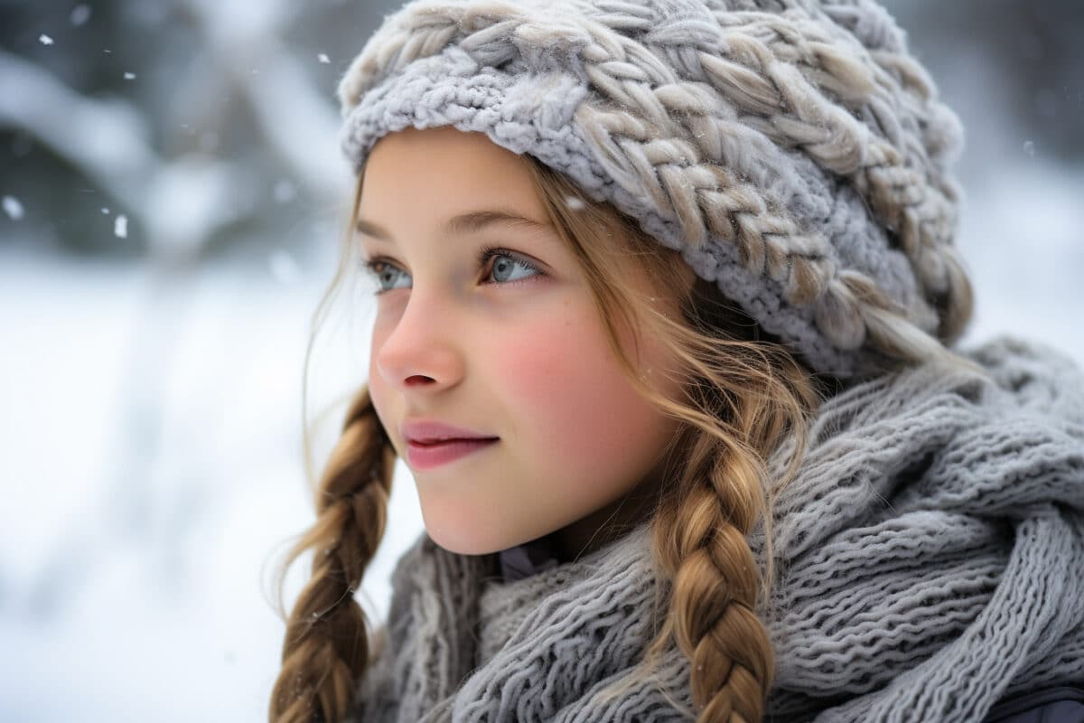 La douceur neigeuse : une tresse glamour et féminine