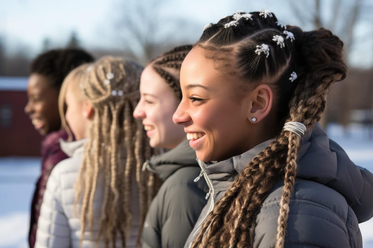 Le succès de la tresse douceur neigeuse auprès des jeunes filles