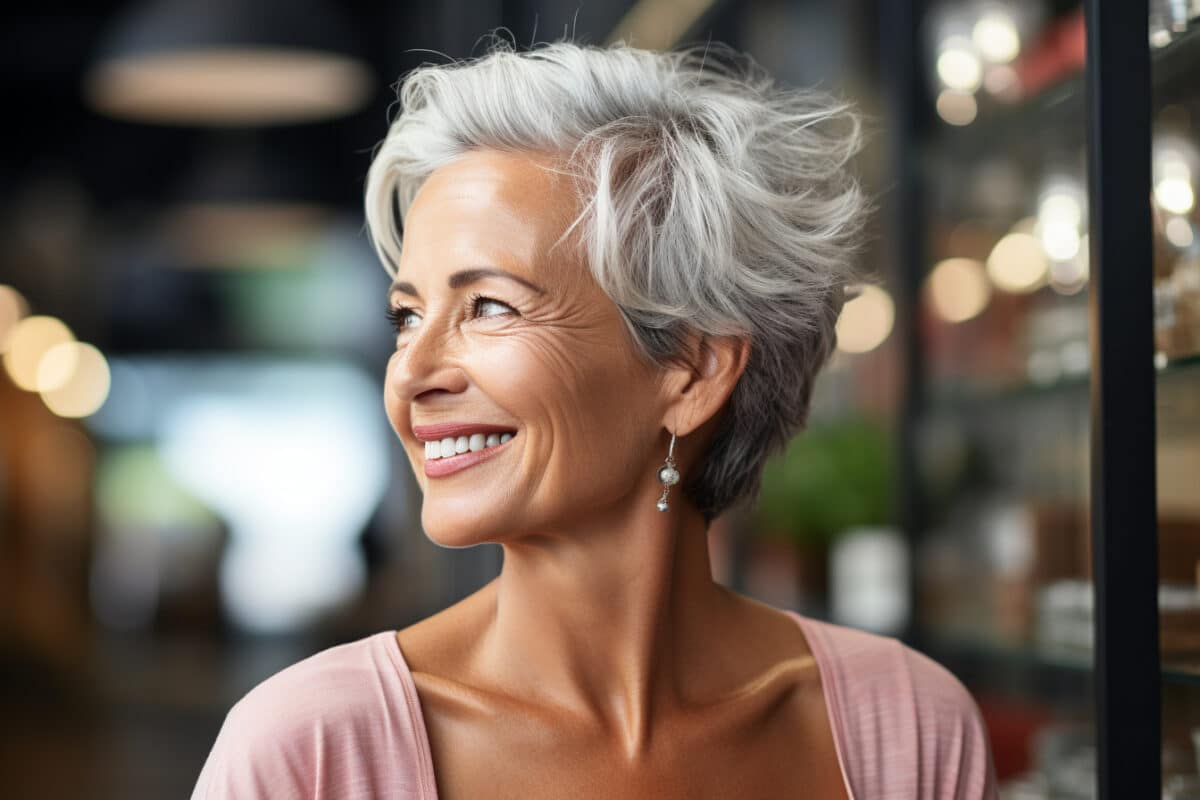 Les coupes courtes pour mettre en valeur le gris naturel