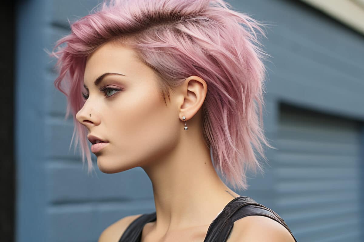 The faux hawk inspired asymmetrical cut