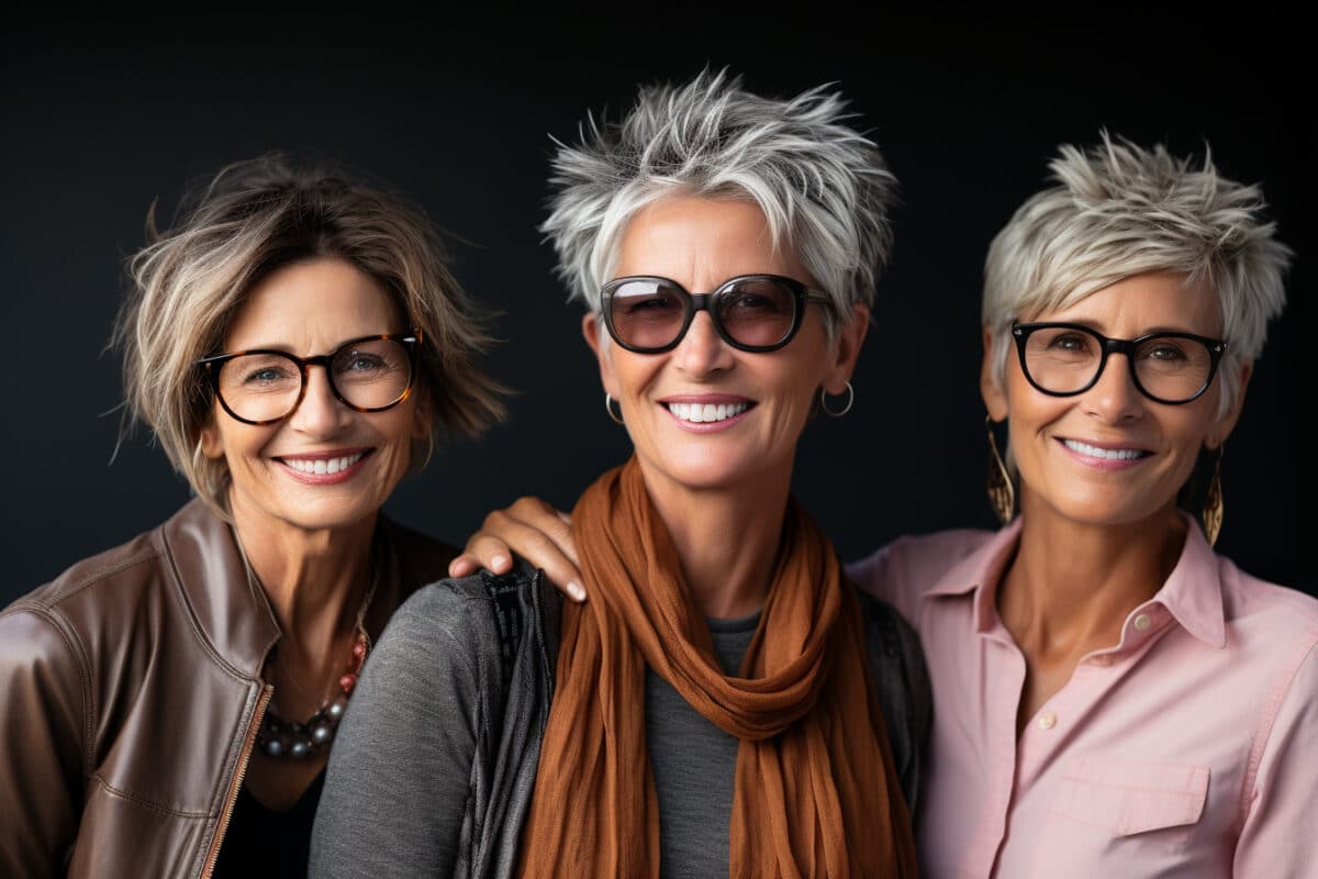 Trouver la coupe de cheveux idéale à 50 ans en portant des lunettes