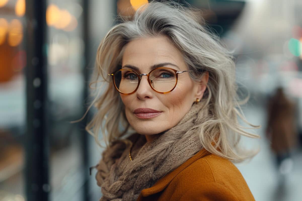 Élégance et style : coupes pour femmes de 70 ans avec lunettes