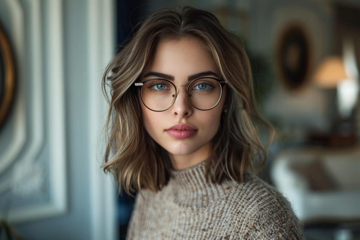 Élégance intemporelle : coupes de cheveux pour femmes de 45 ans avec lunettes