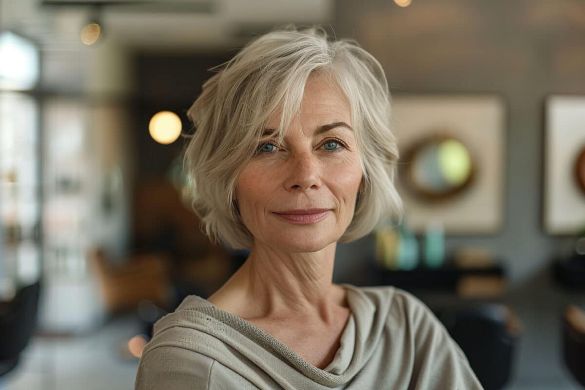 La coupe parfaite : cheveux courts pour femmes de 65 ans