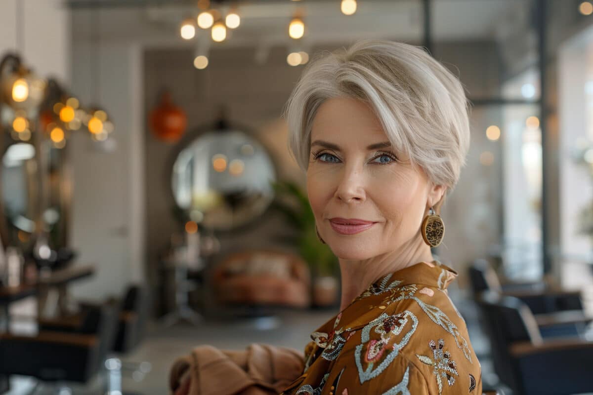 La coupe parfaite : cheveux courts pour femmes de 65 ans