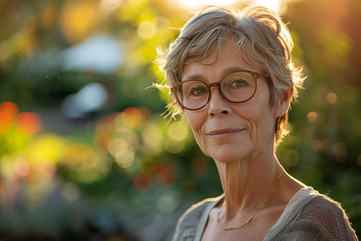 Le charme des coupes courtes pour les femmes de 80+ avec lunettes