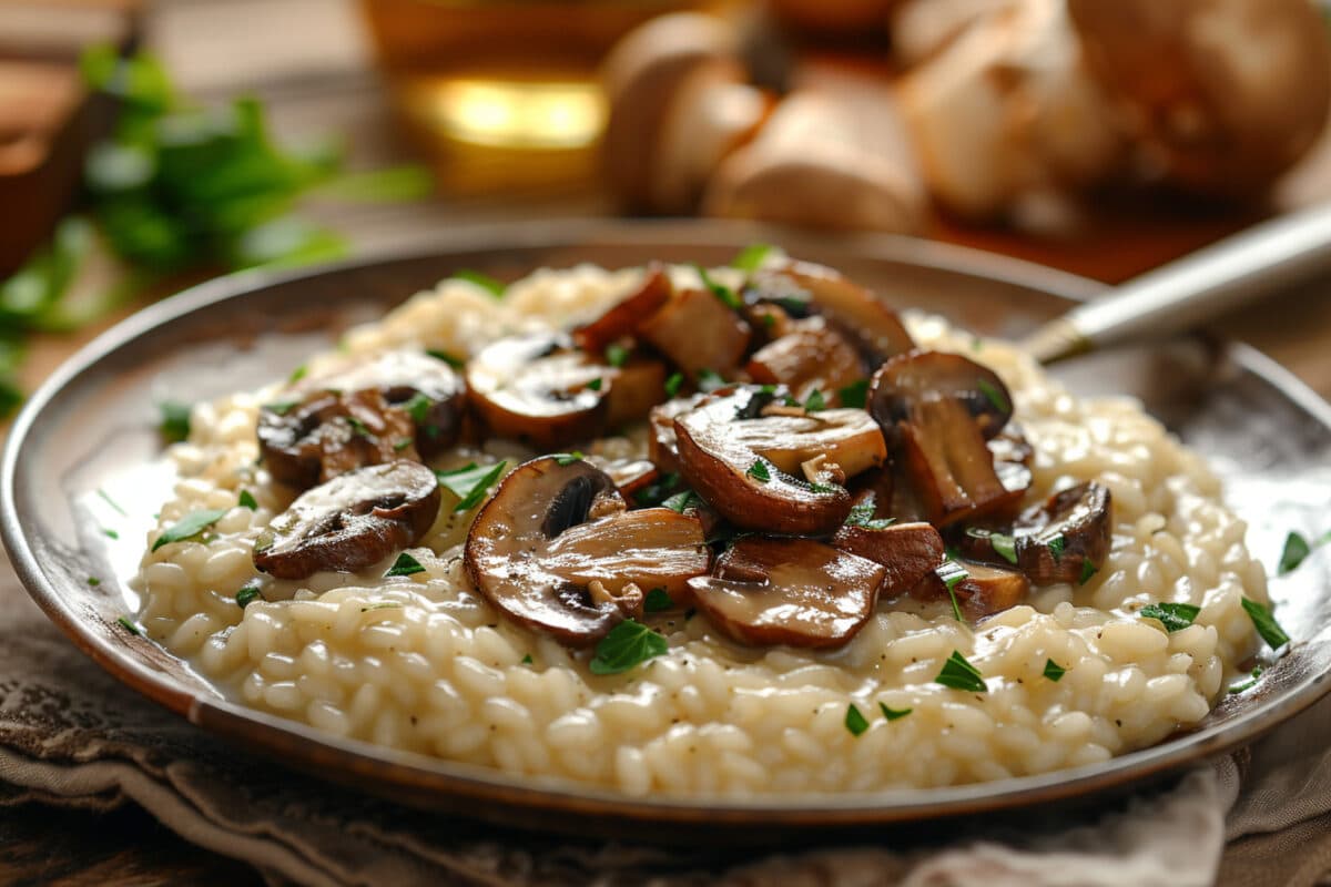 Quel est le secret d'un risotto aux champignons à la fois crémeux et savoureux ?