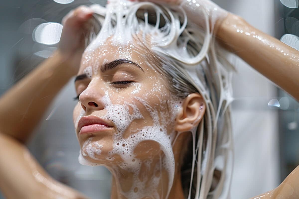 Quel shampooing est recommandé pour maintenir l'éclat des cheveux gris ou blancs ?