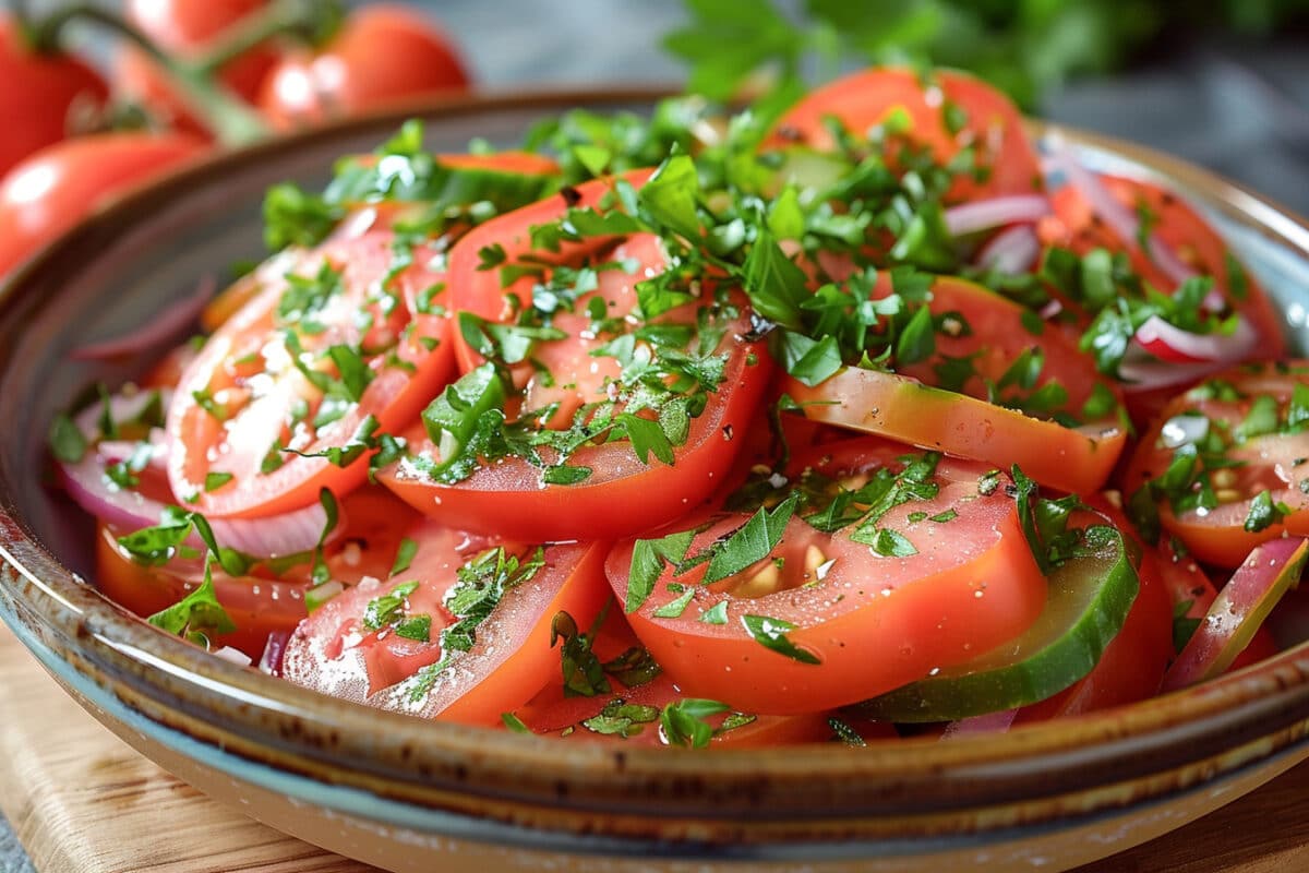 Salade de tomates anciennes, la simplicité du terroir de grand-mère
