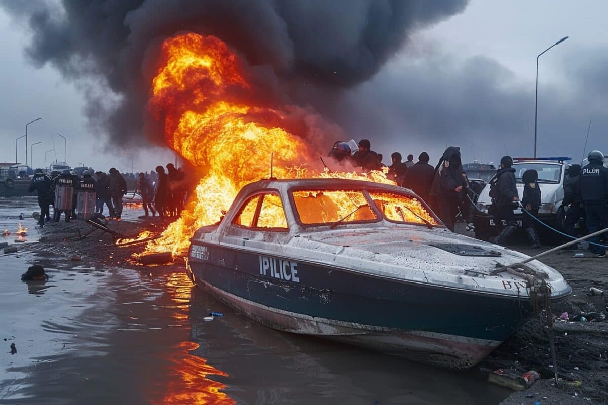 Choc à Calais : des allégations troublantes sur un bateau de migrants en feu mettent en lumière un conflit effrayant entre la police et les réfugiés