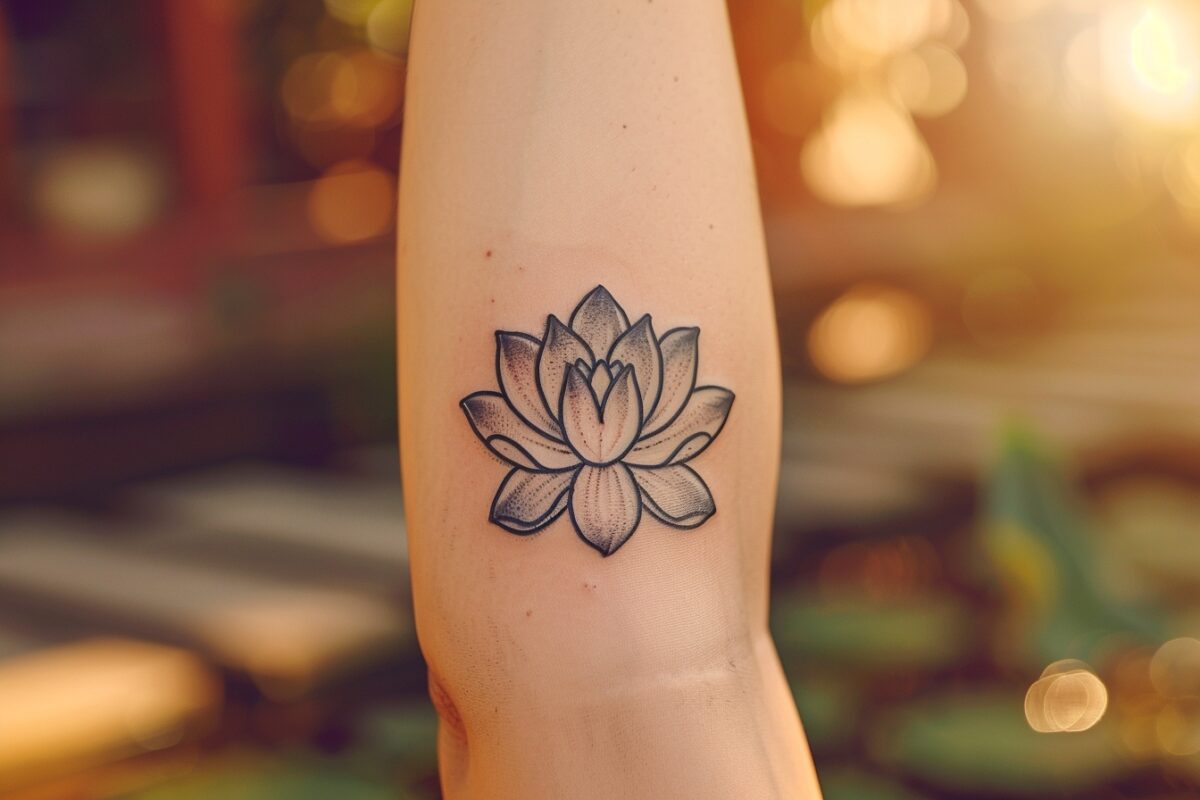 Découvrez 50 idées de tatouage minimaliste de fleur de lotus pour éveiller votre créativité et inspirer votre prochain motif de tattoo