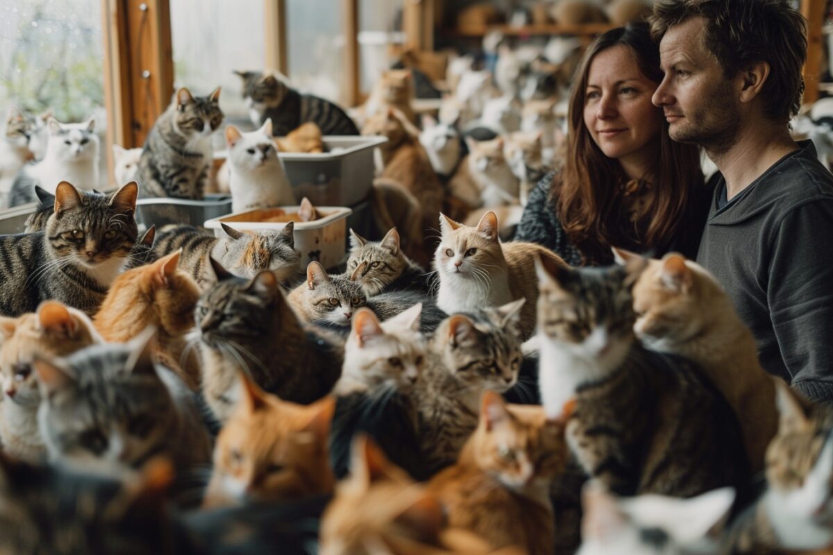 Découvrez l’histoire incroyable d’un couple condamné à la prison pour avoir vécu avec une armée de chats