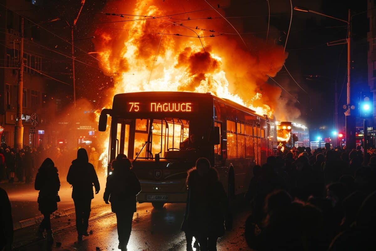 La soirée terrifiante à Lyon: violence urbaine choque les citoyens avec l'attaque d'un bus