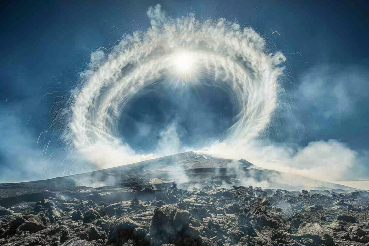 Un spectacle captivant : des anneaux de vortex volcaniques émergent de l'Etna, un spectacle naturel rarement observé