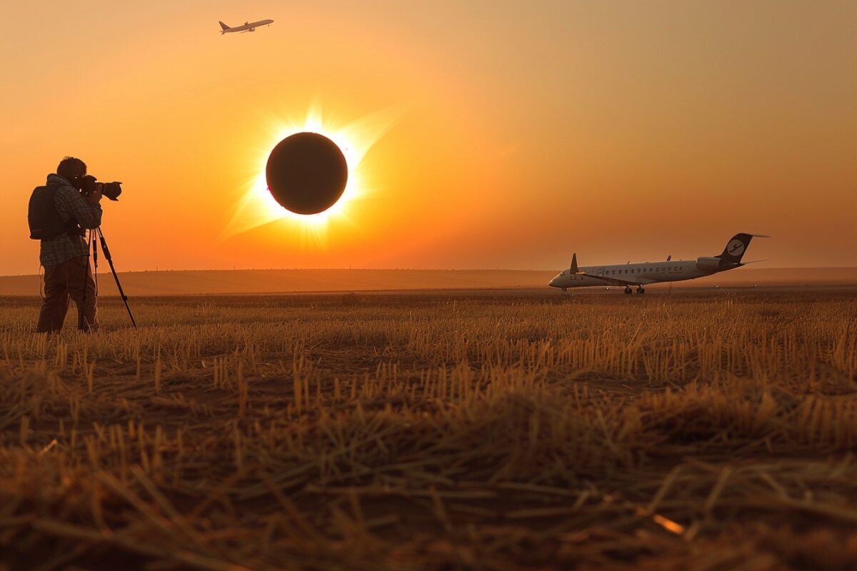 Une image saisissante de l'éclipse totale avec un avion en vol : comment cette photographie est devenue virale et pourquoi elle est si captivante