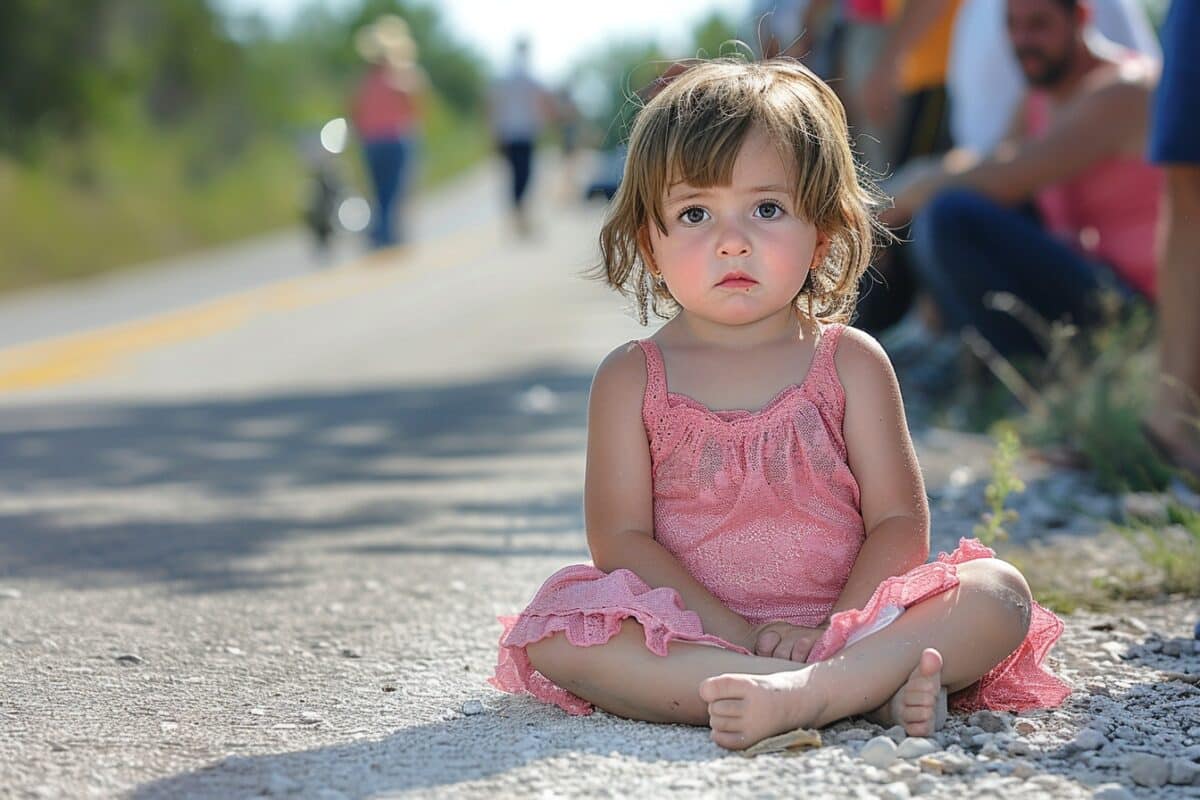 Une négligence maternelle en Catalogne : une fillette de 2 ans tombe de voiture en mouvement, rappelant la gravité des règles de sécurité routière